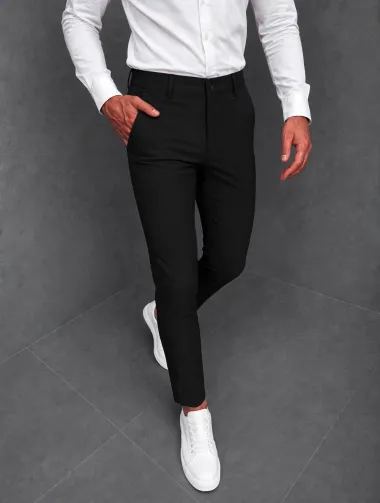 Pantaloni barbati eleganti negri B1734 B8